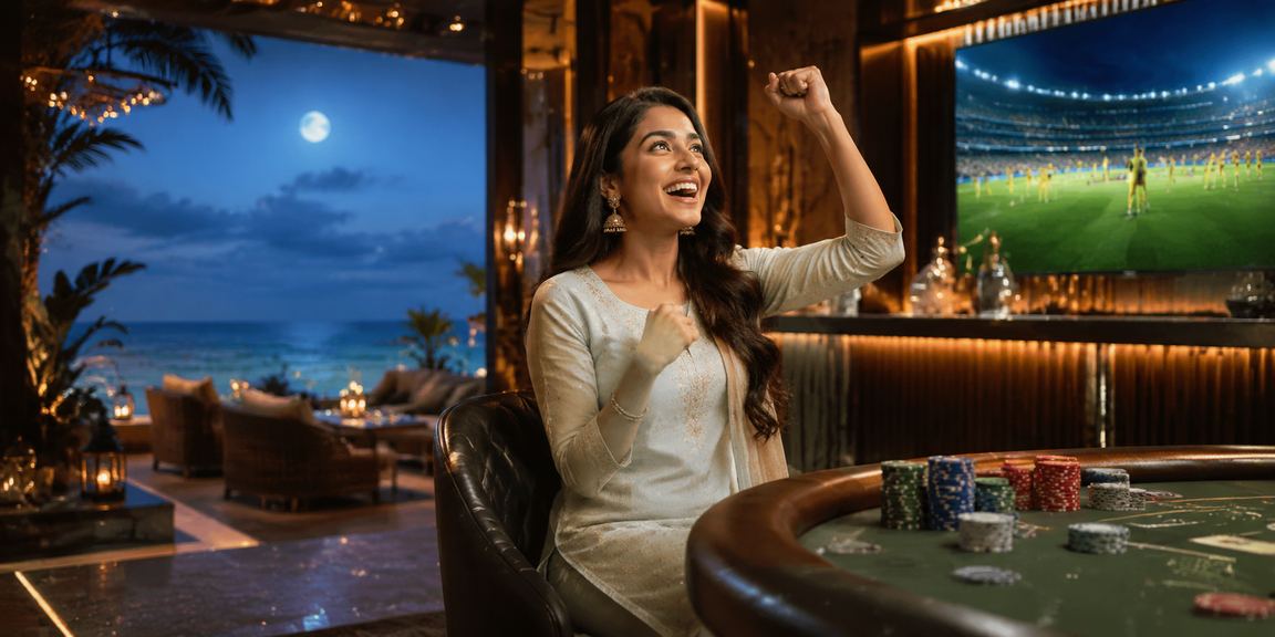 Woman playing Teen Patti online in casual kurti